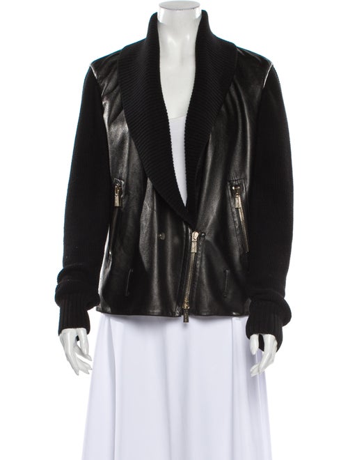 Jason Wu Lamb Leather Blazer Black