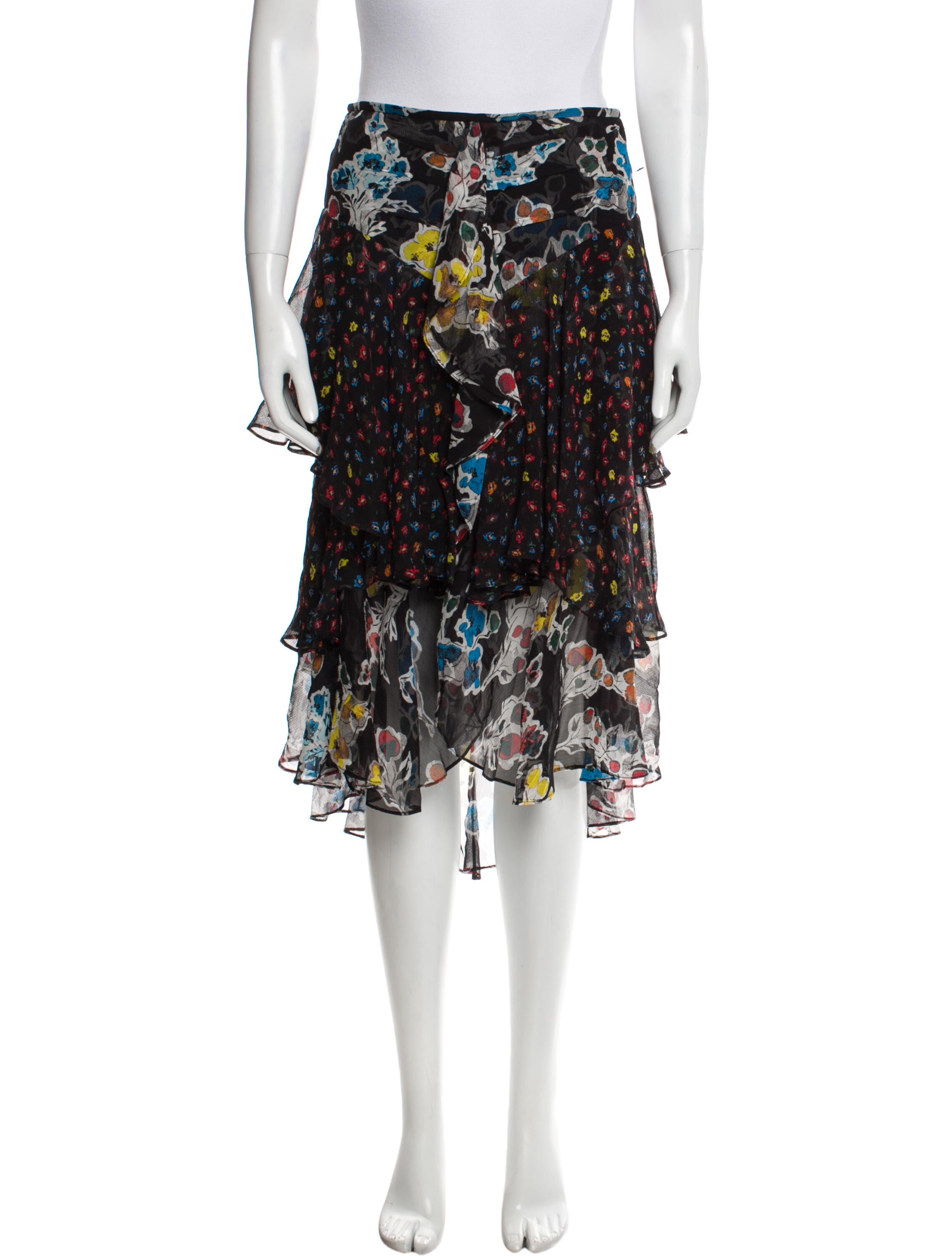 Jason Wu Silk Midi Length Skirt