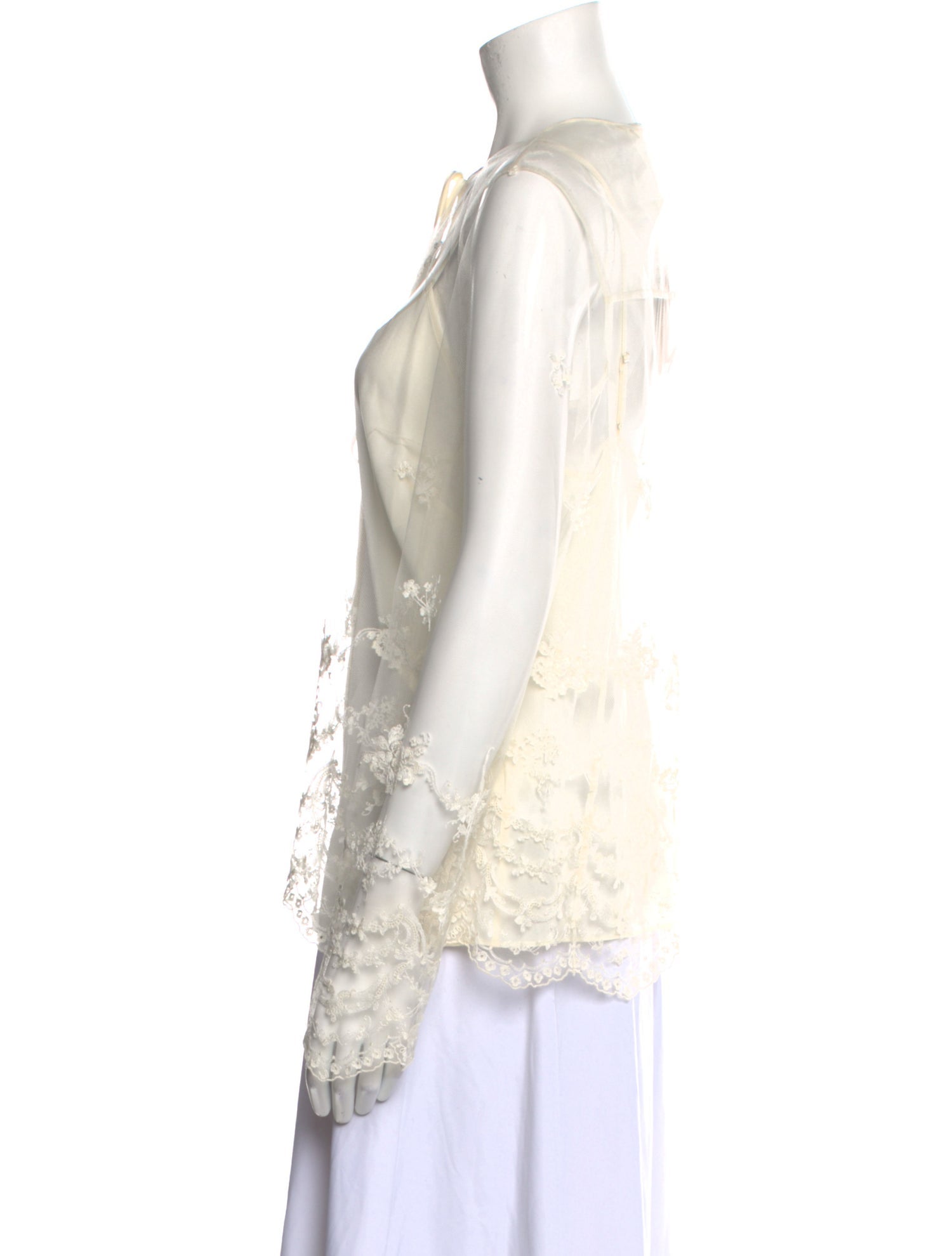 Jason Wu Mesh Crew Neck Blouse w/ Tags