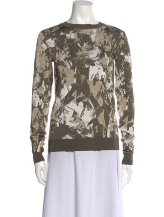 Jason Wu Printed Crew Neck Sweater