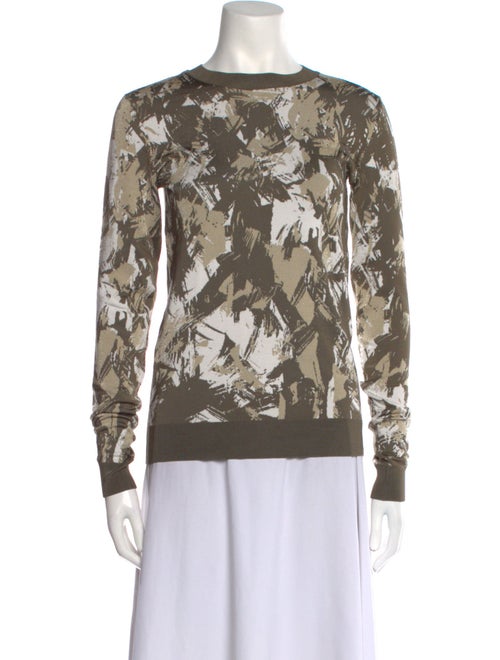 Jason Wu Printed Crew Neck Sweater