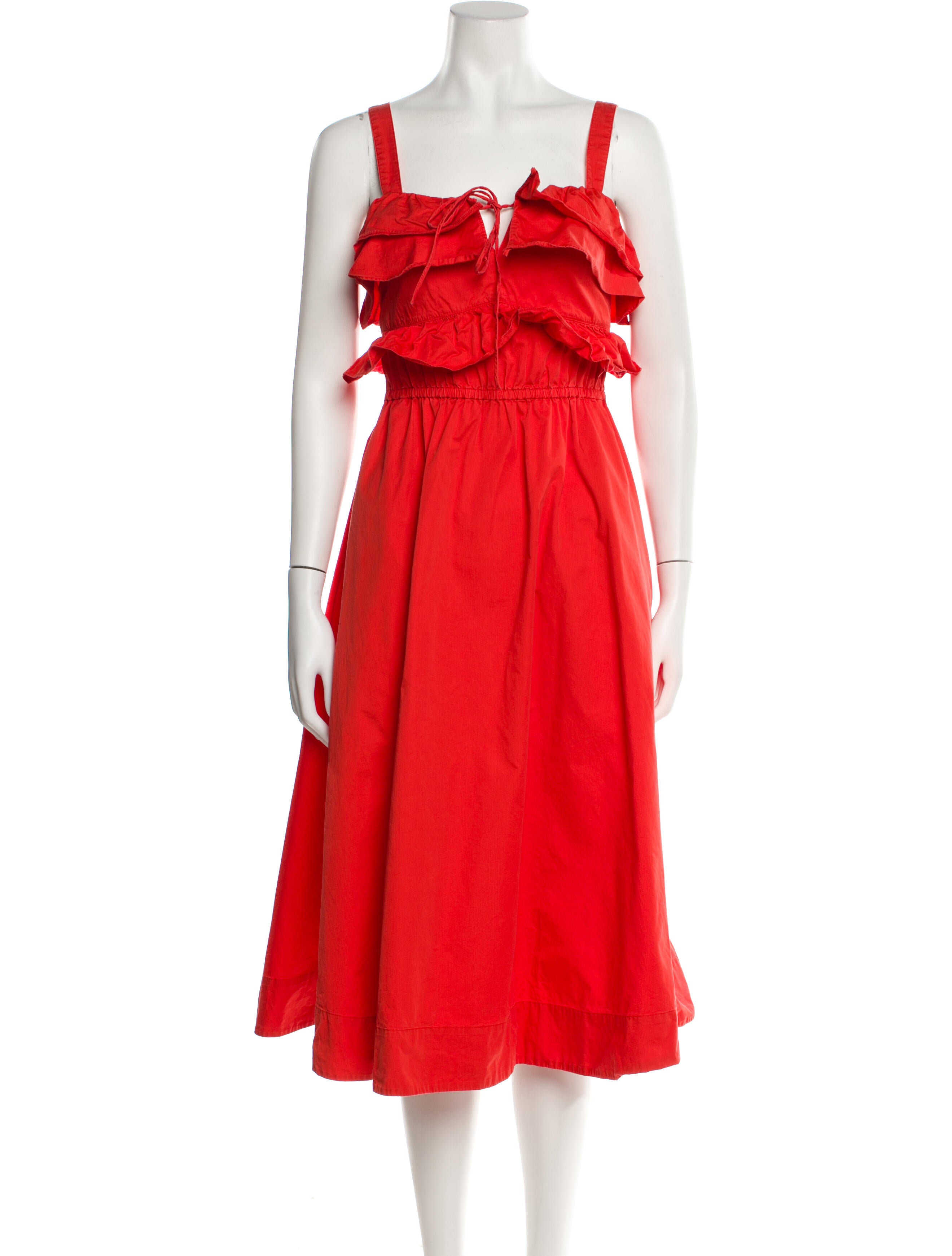 Jason Wu Square Neckline Midi Length Dress