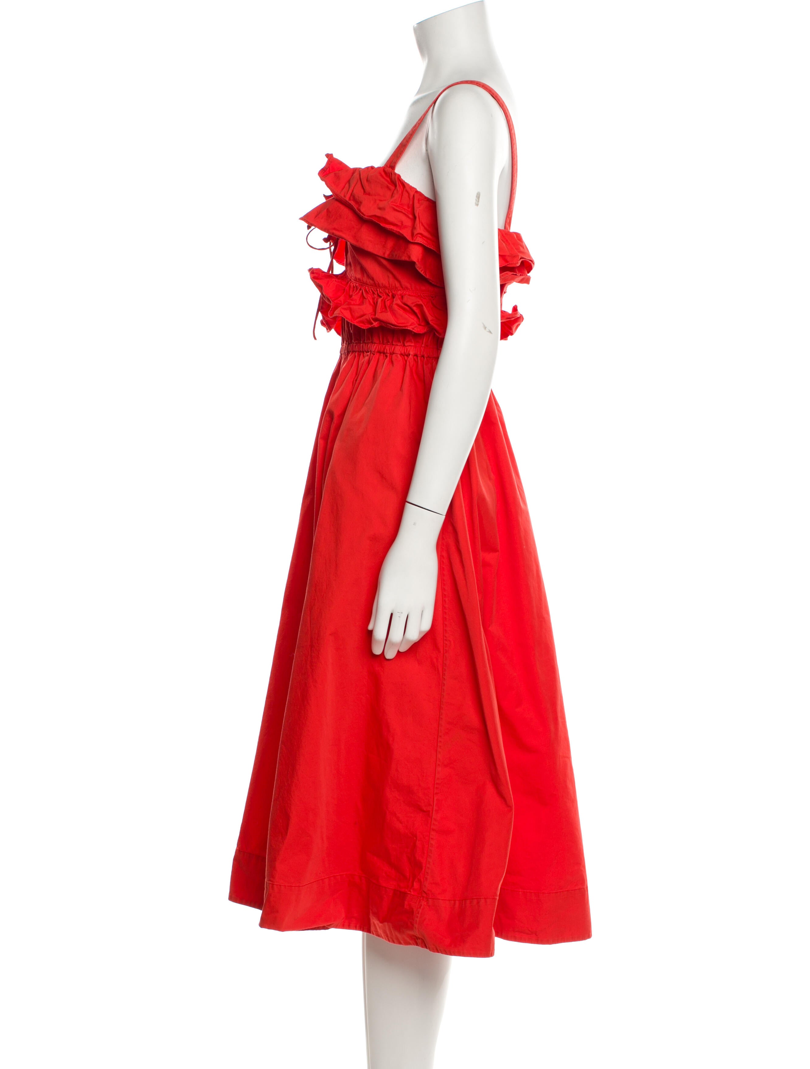 Jason Wu Square Neckline Midi Length Dress