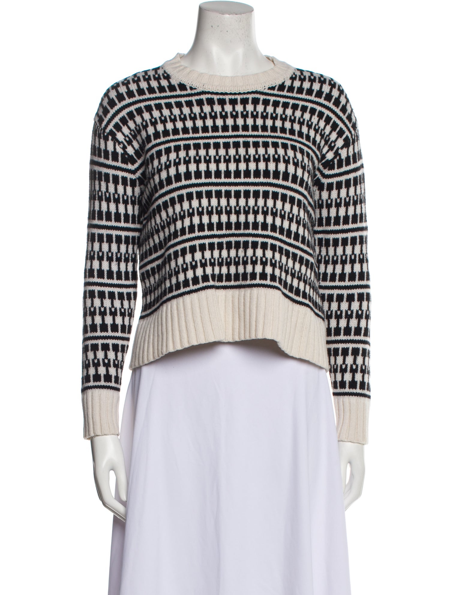 Jason Wu Striped Crew Neck Sweater