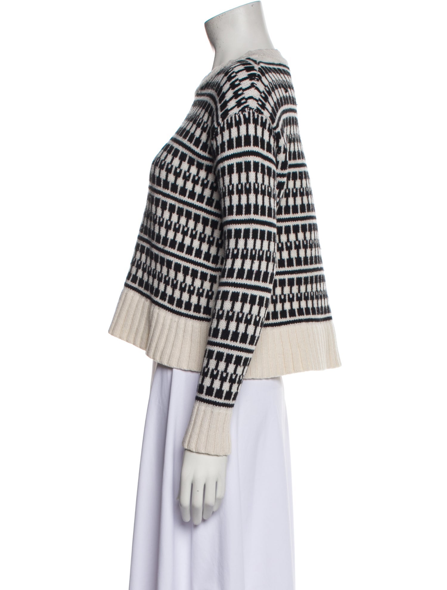 Jason Wu Striped Crew Neck Sweater