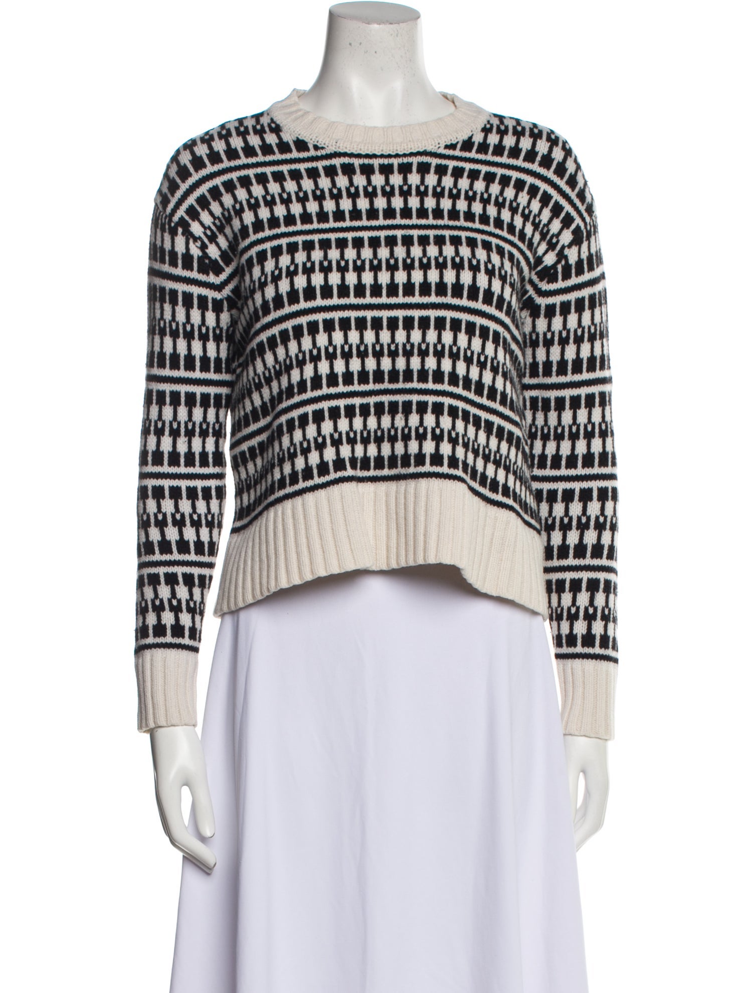 Jason Wu Striped Crew Neck Sweater