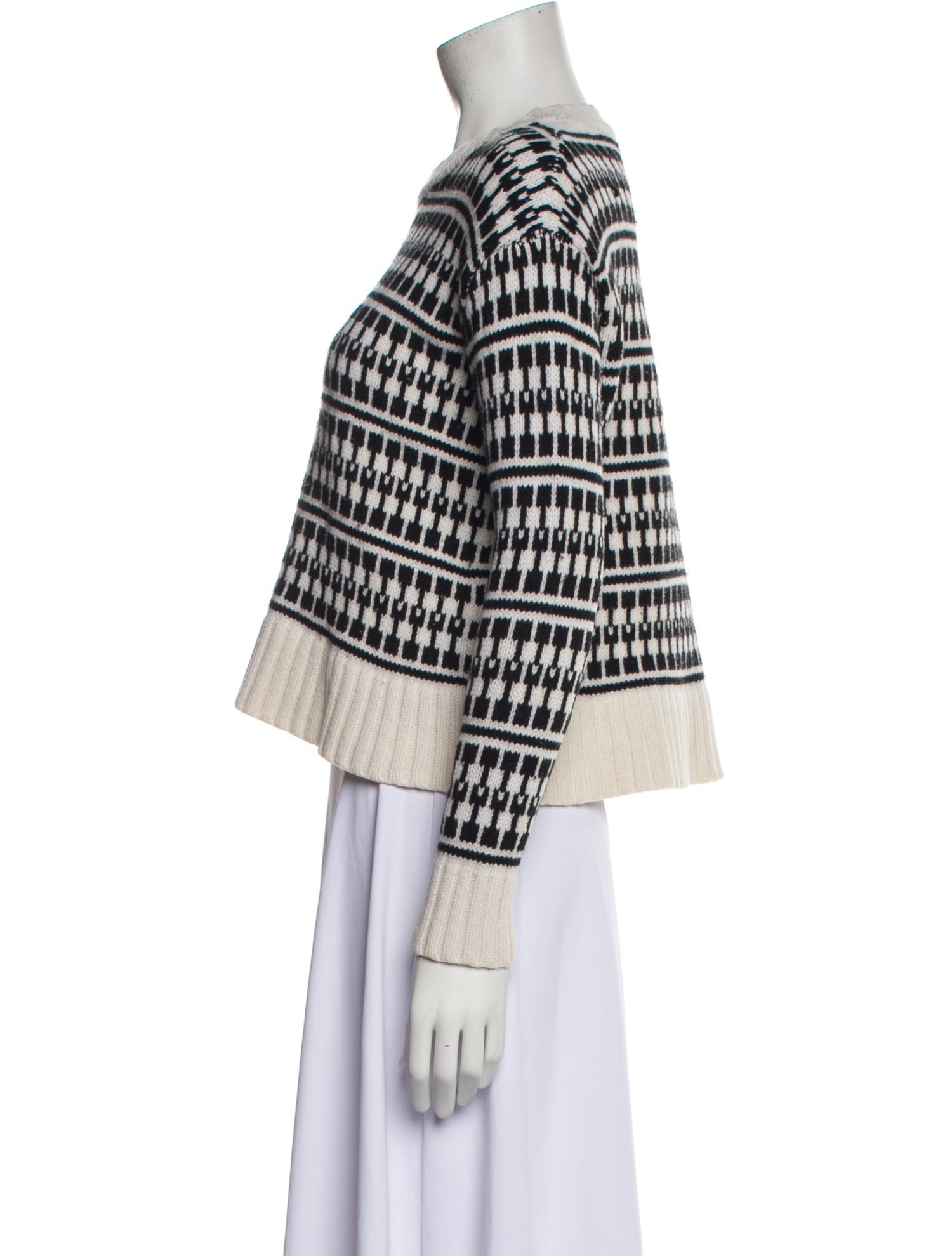 Jason Wu Striped Crew Neck Sweater