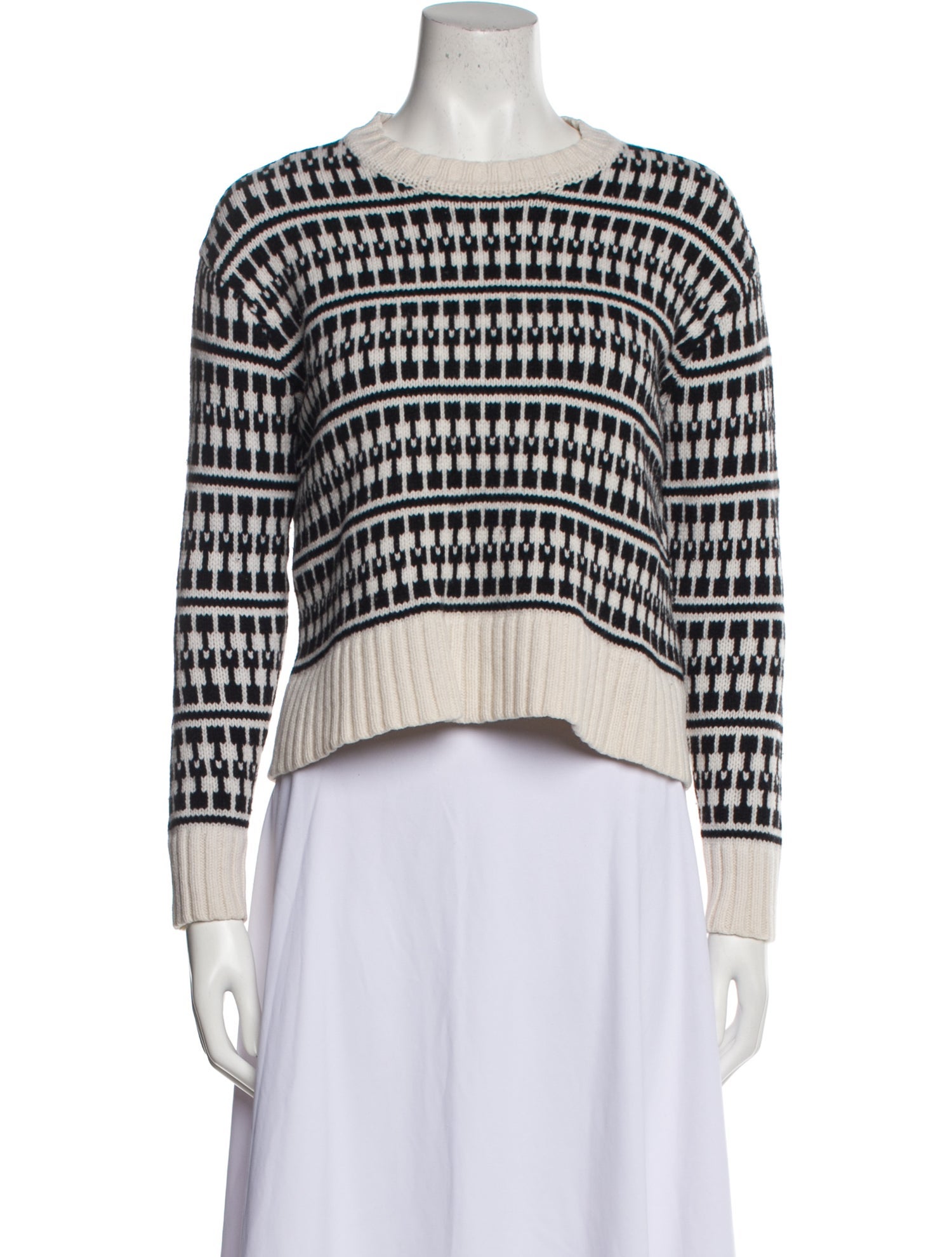Jason Wu Striped Crew Neck Sweater