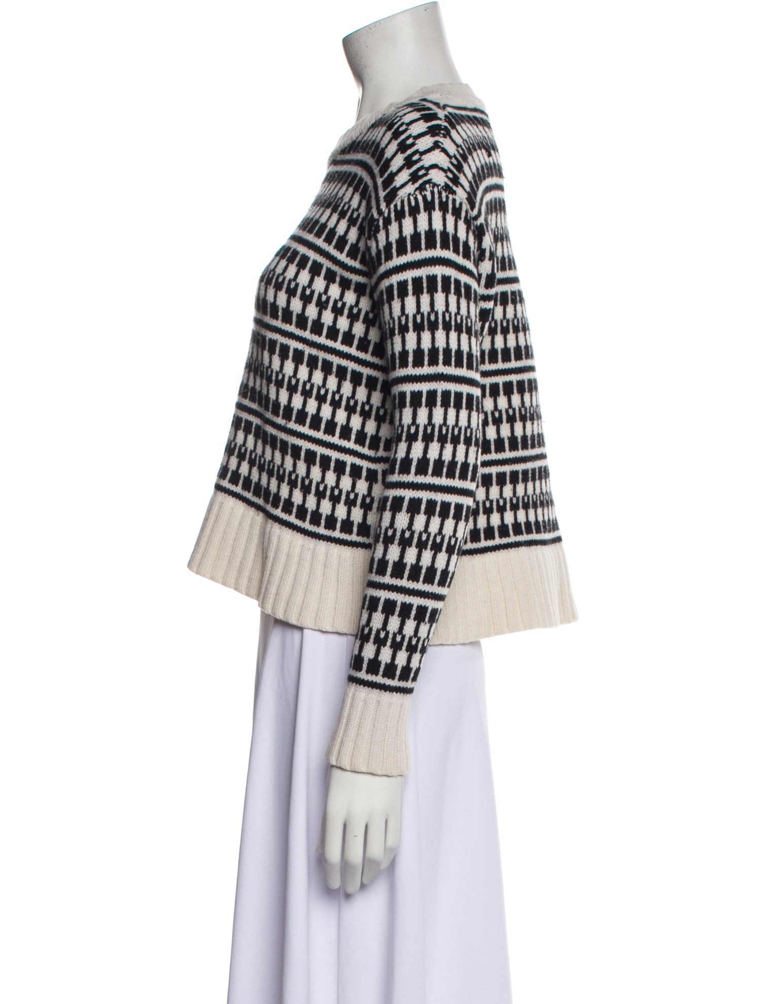 Jason Wu Striped Crew Neck Sweater