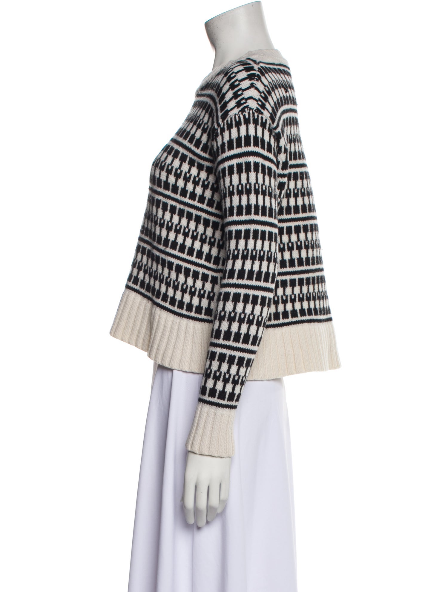 Jason Wu Striped Crew Neck Sweater