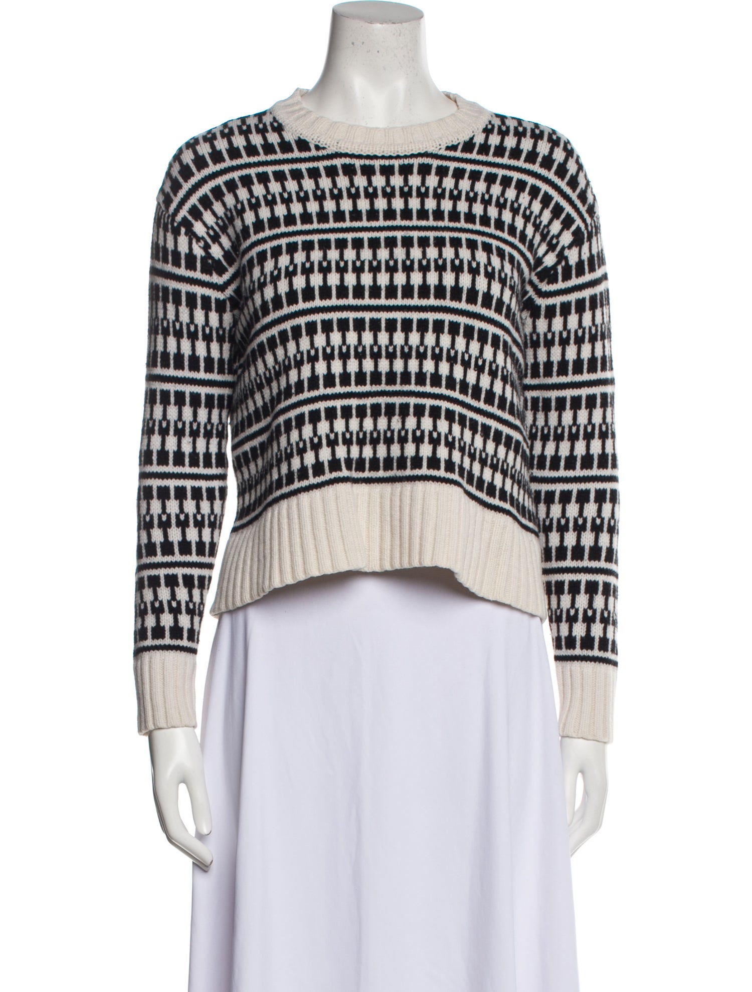 Jason Wu Striped Crew Neck Sweater