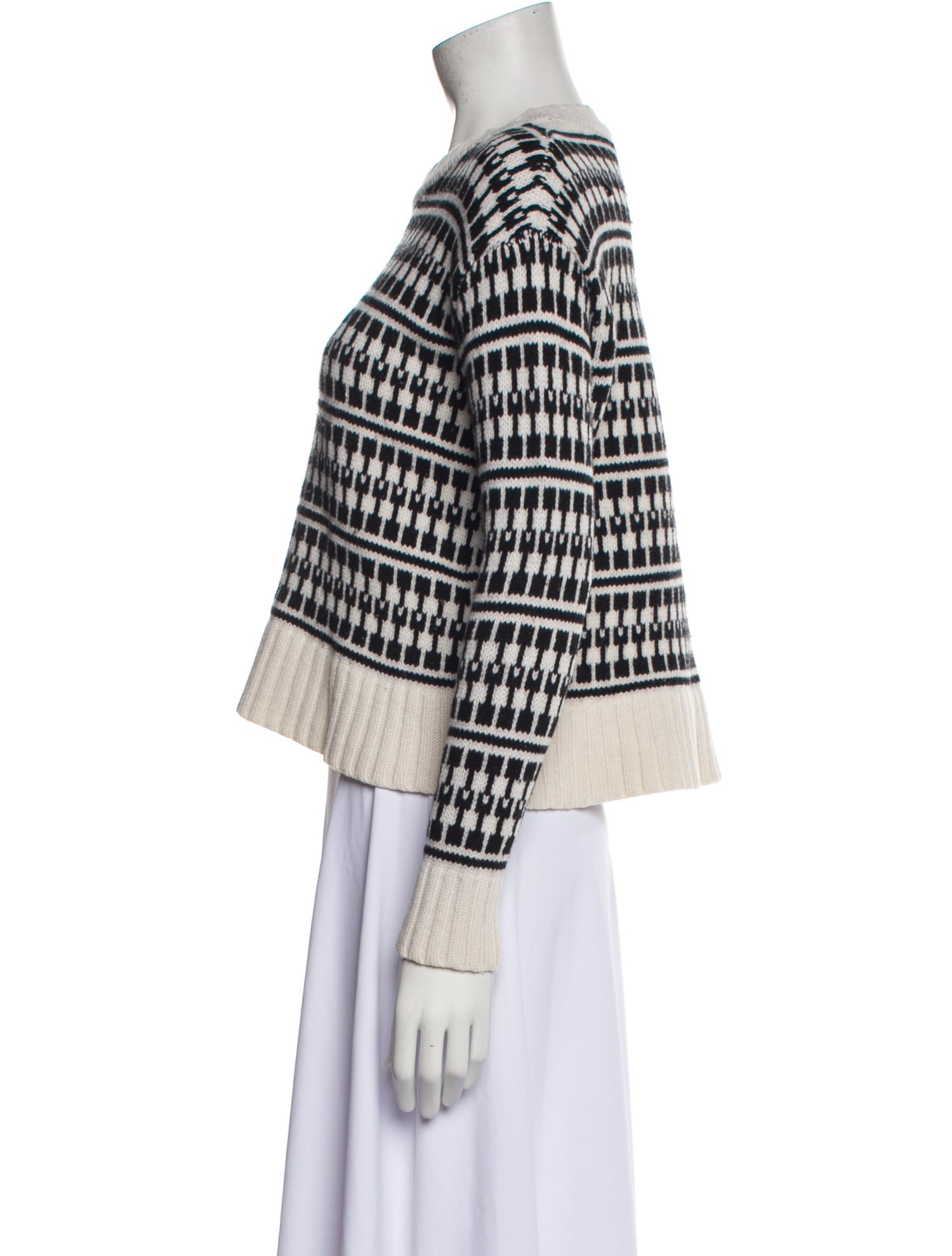 Jason Wu Striped Crew Neck Sweater