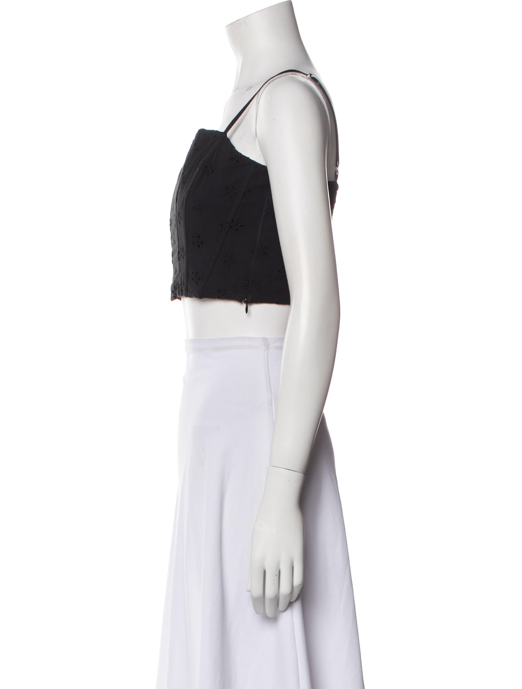 Jason Wu Square Neckline Sleeveless Crop Top