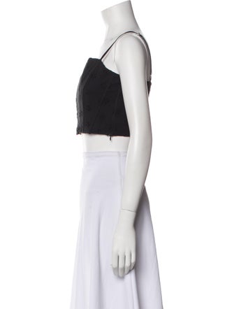 Jason Wu Square Neckline Sleeveless Crop Top