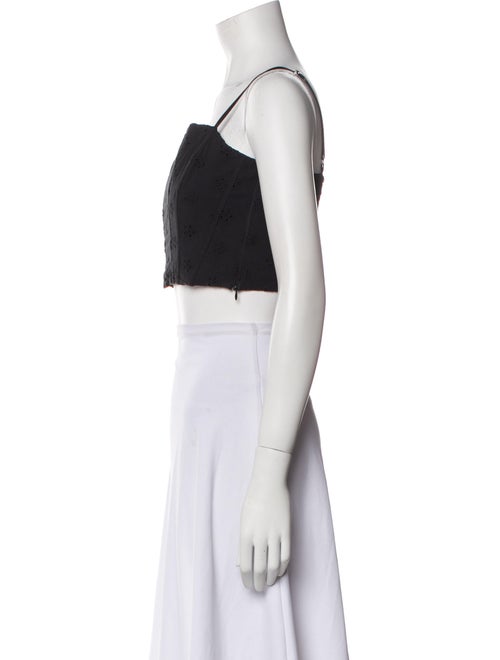Jason Wu Square Neckline Sleeveless Crop Top
