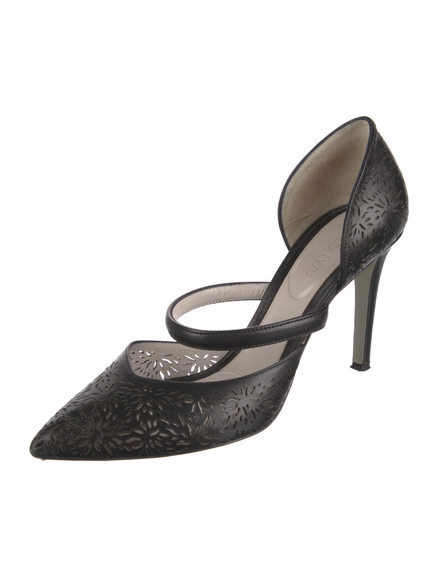 Jason Wu Leather Lasercut Accents D'Orsay Pumps