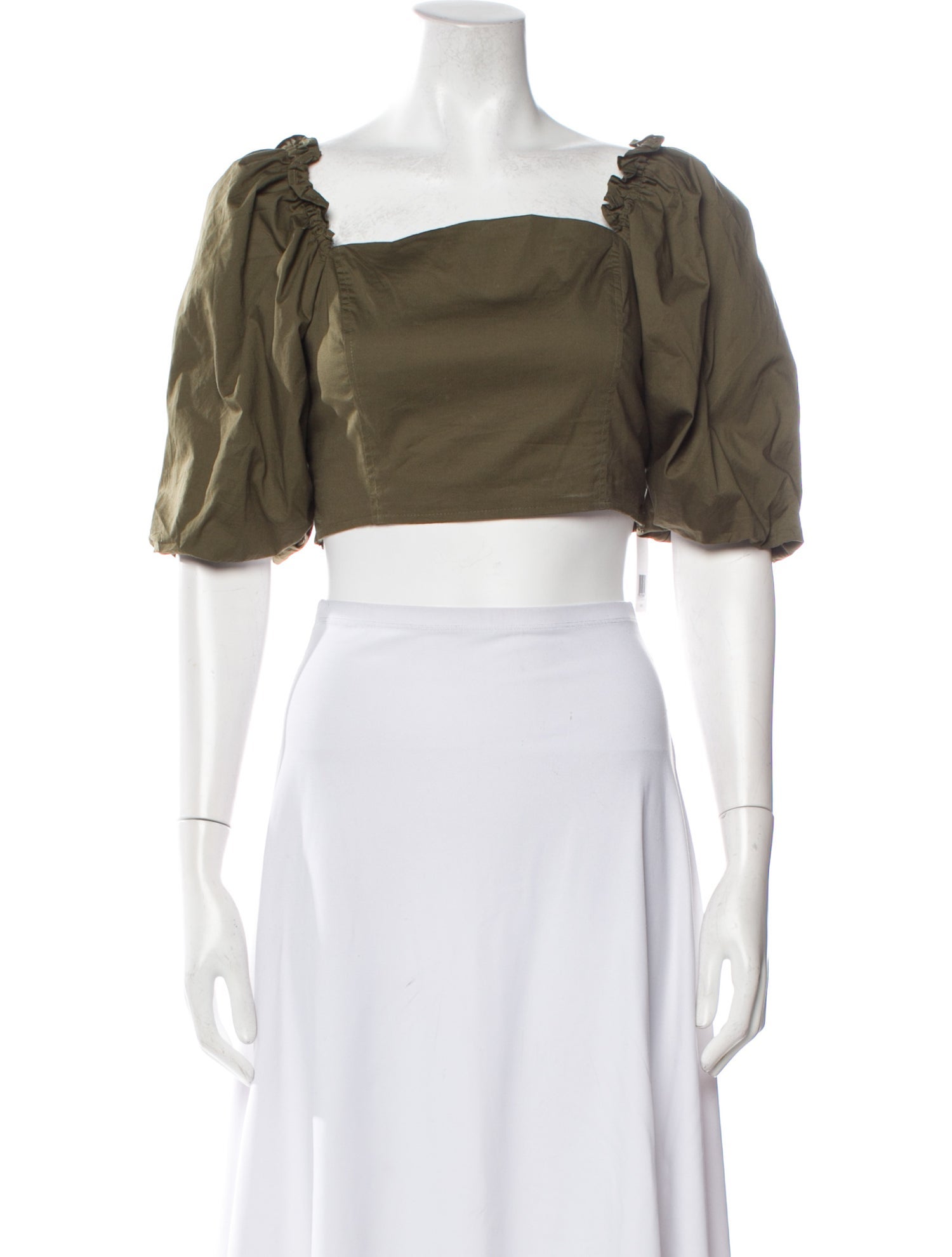 Jason Wu Square Neckline Short Sleeve Crop Top w/ Tags