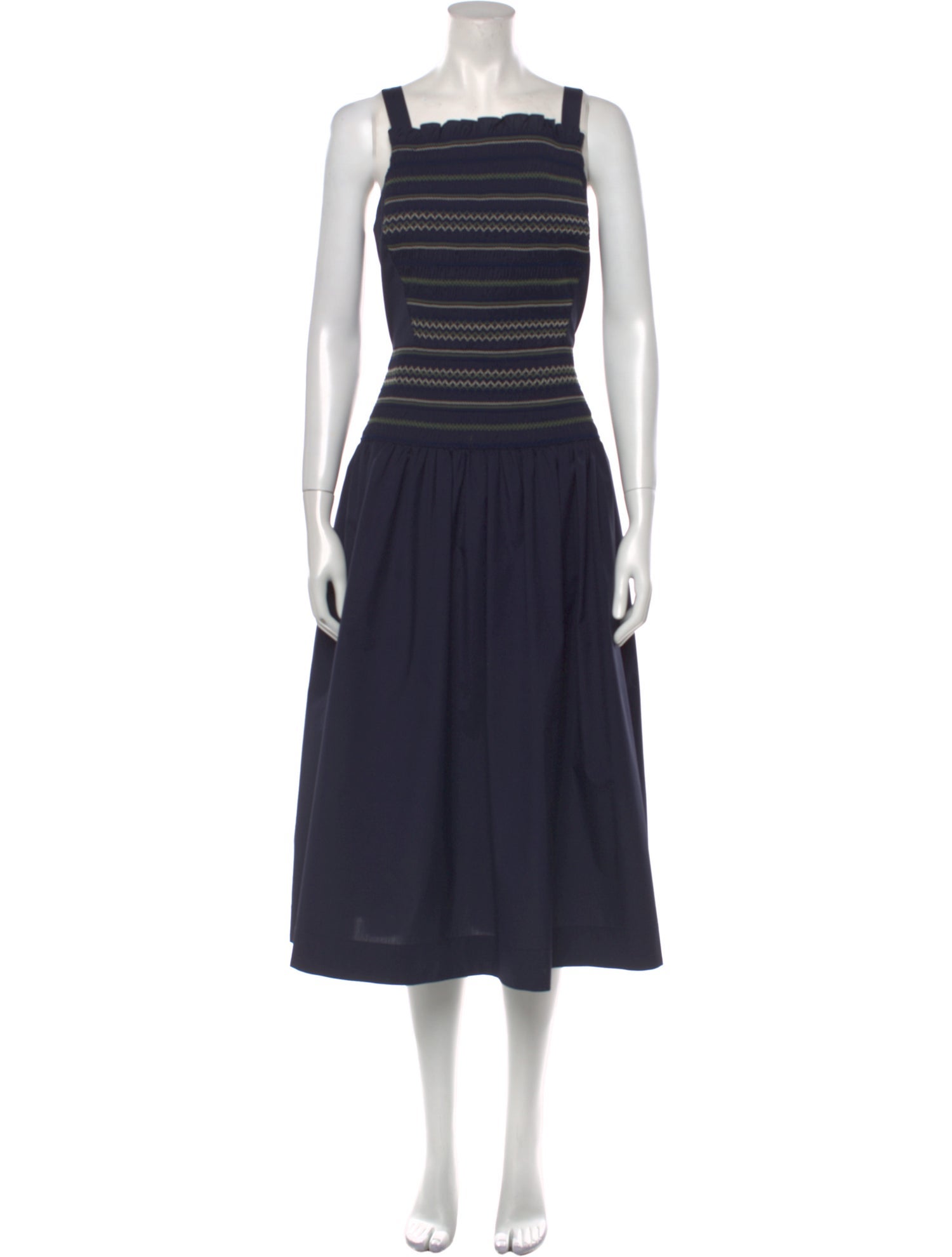 Jason Wu Square Neckline Midi Length Dress