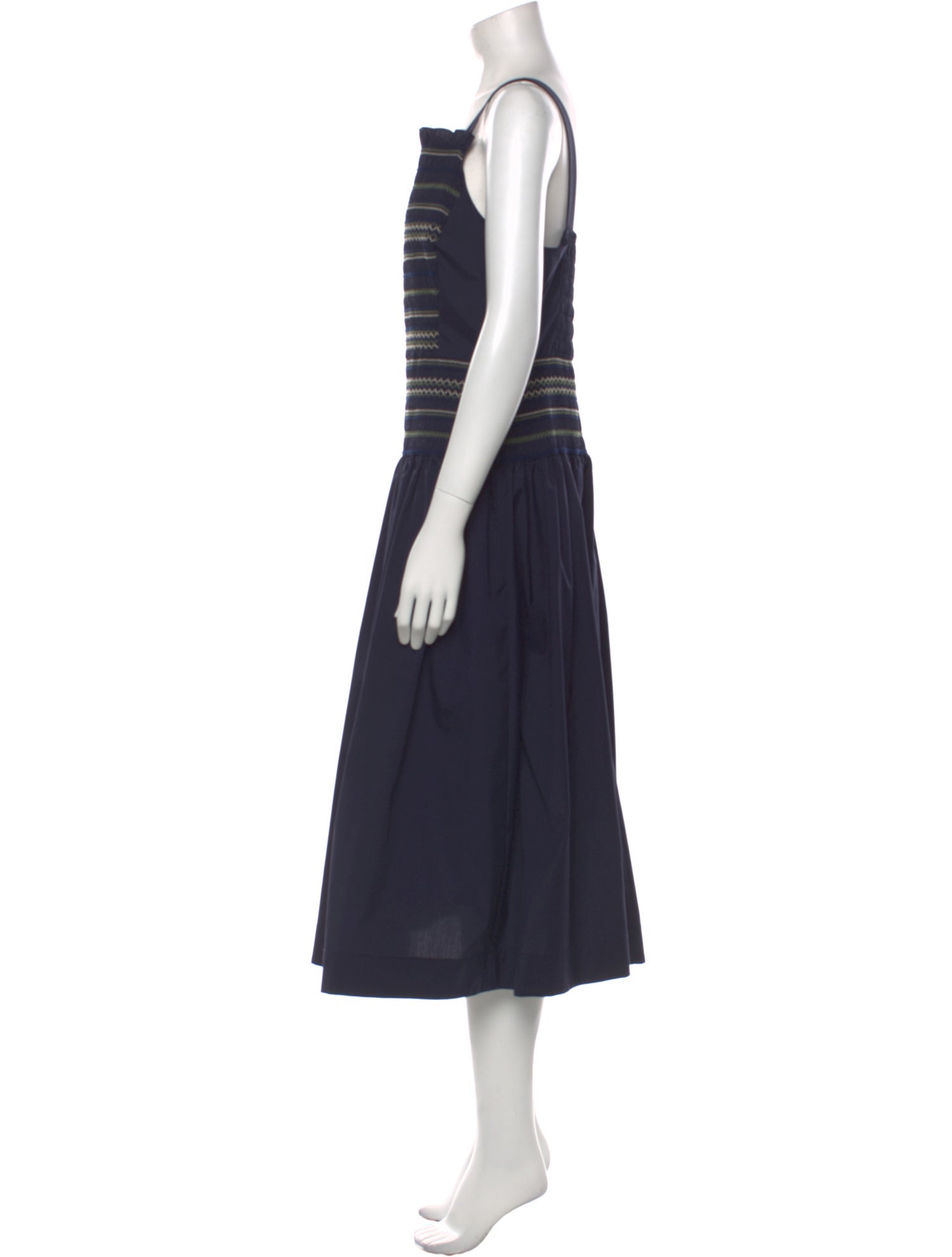 Jason Wu Square Neckline Midi Length Dress