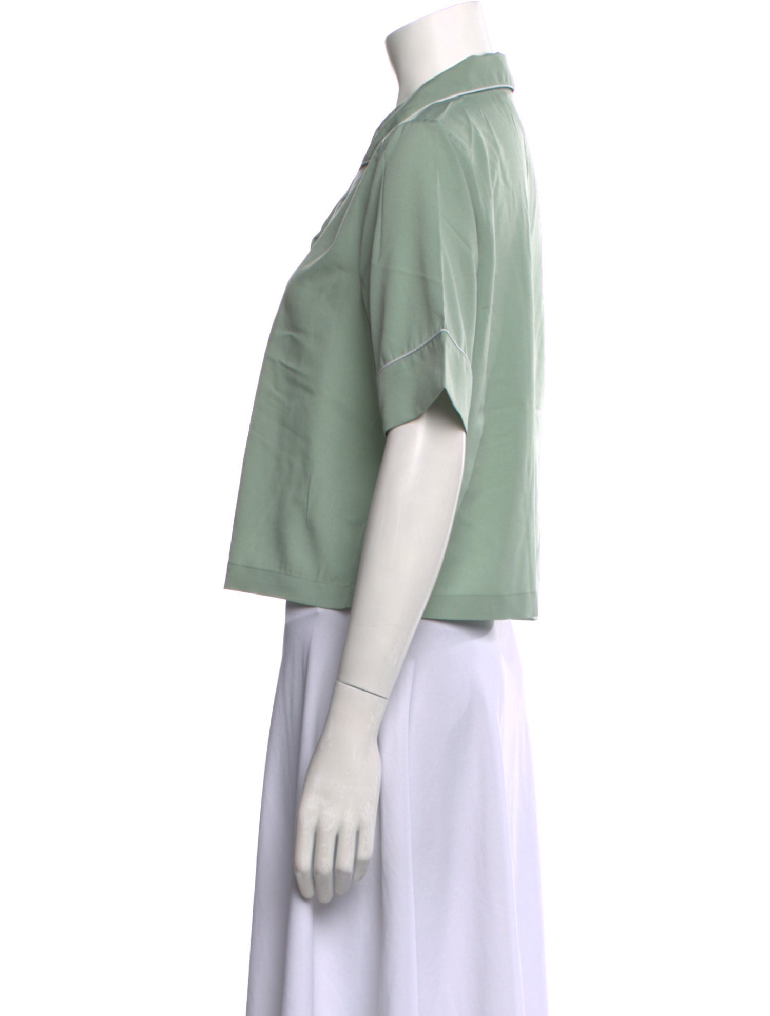 Jason Wu Short Sleeve Crop Top