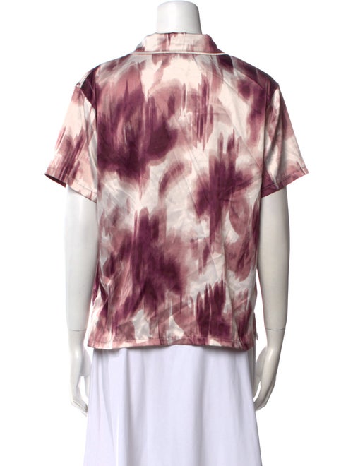 Jason Wu Printed V-Neck Button-Up Top