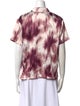 Jason Wu Printed V-Neck Button-Up Top