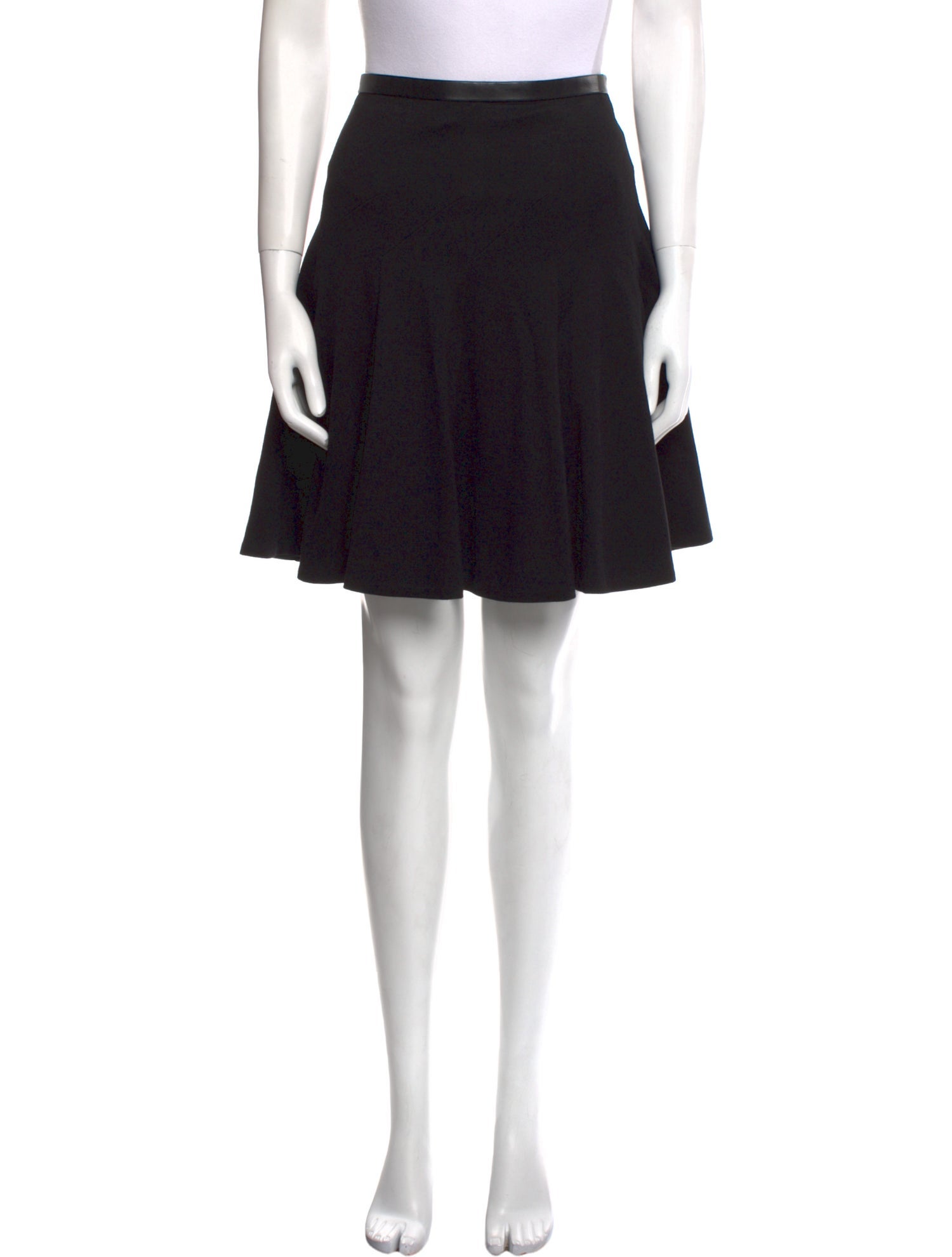 Jason Wu Leather Trim Embellishment Knee-Length Skirt