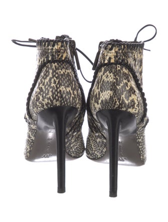 Jason Wu Snakeskin Printed Lace-Up Boots