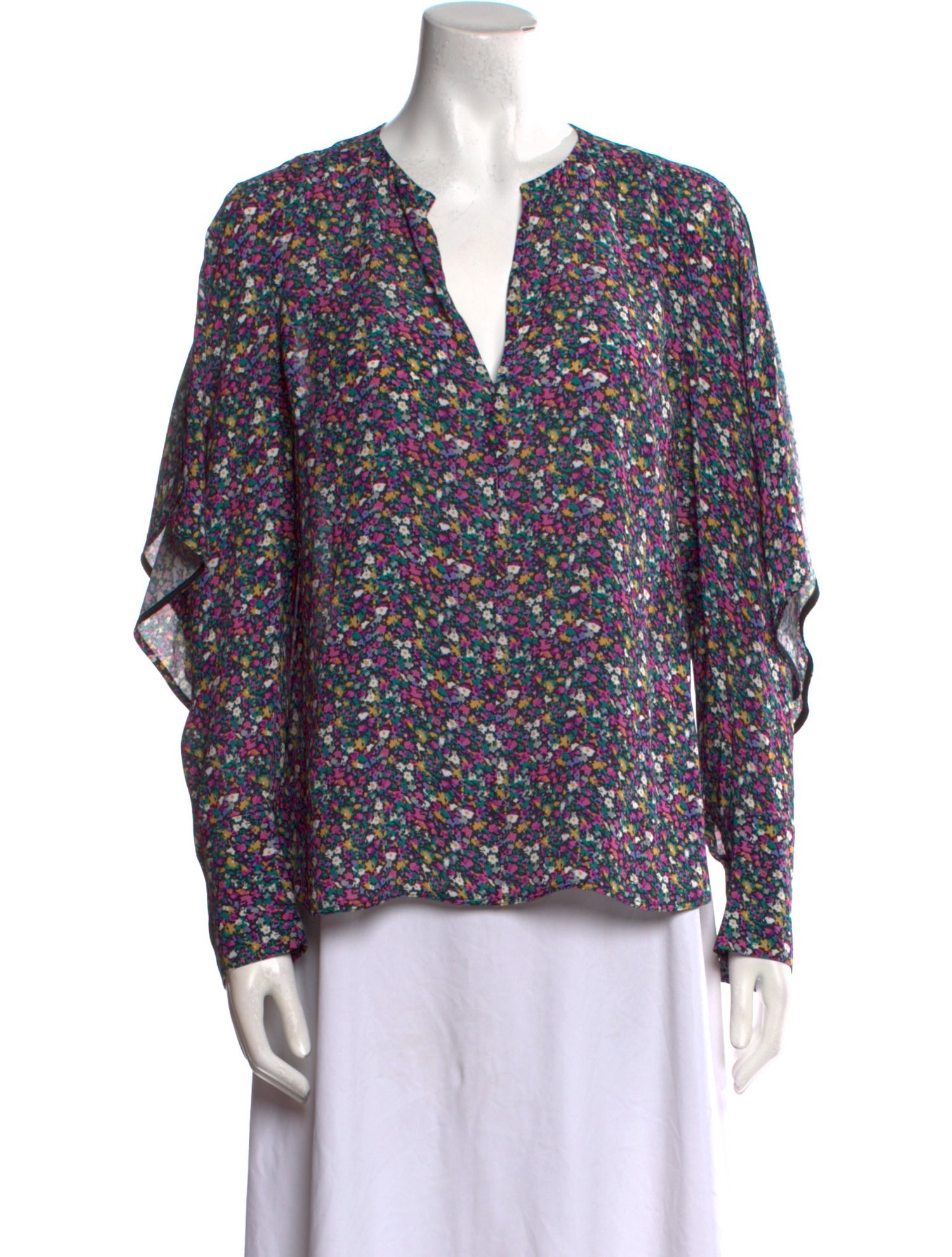 Jason Wu Floral Print V-Neck Blouse