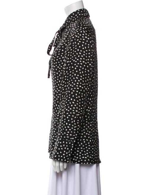 Jason Wu Silk Polka Dot Print Button-Up Top