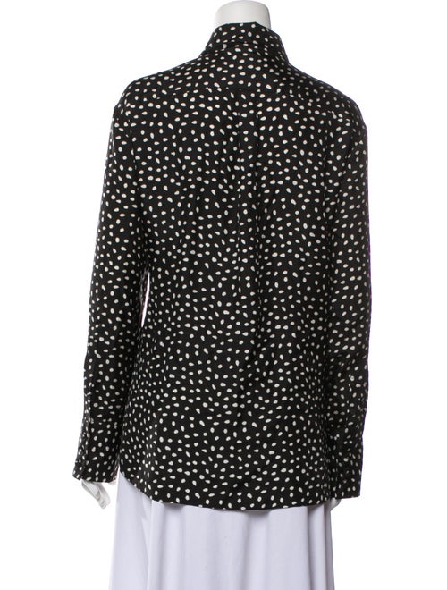 Jason Wu Silk Polka Dot Print Button-Up Top