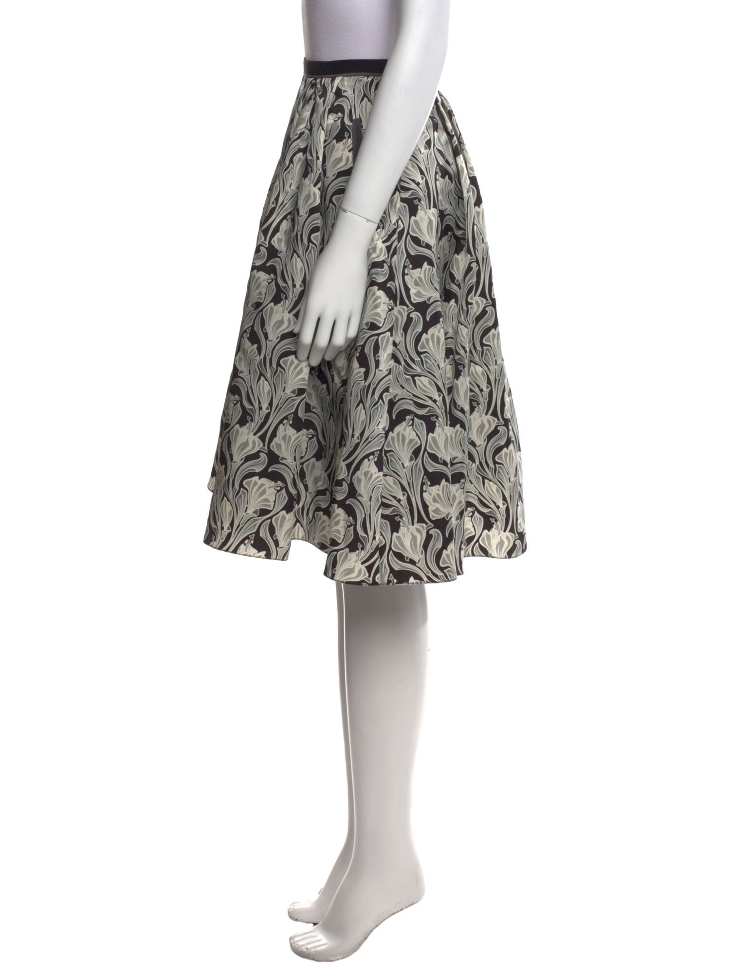 Jason Wu Silk Knee-Length Skirt