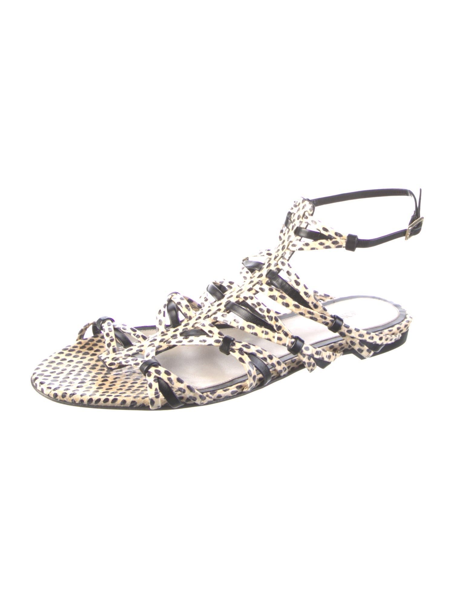 Jason Wu Snakeskin Animal Print Gladiator Sandals