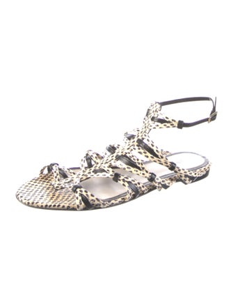 Jason Wu Snakeskin Animal Print Gladiator Sandals