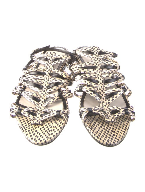 Jason Wu Snakeskin Animal Print Gladiator Sandals