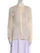 Jason Wu Silk Long Sleeve Button-Up Top