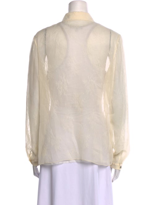 Jason Wu Silk Long Sleeve Button-Up Top