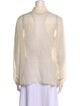 Jason Wu Silk Long Sleeve Button-Up Top