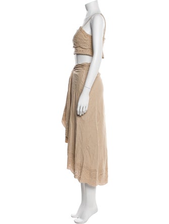 Jason Wu Linen Lace Pattern Skirt Set