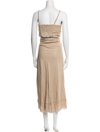 Jason Wu Linen Lace Pattern Skirt Set