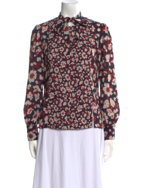 Jason Wu Floral Print Mock Neck Blouse