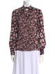 Jason Wu Floral Print Mock Neck Blouse