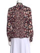 Jason Wu Floral Print Mock Neck Blouse