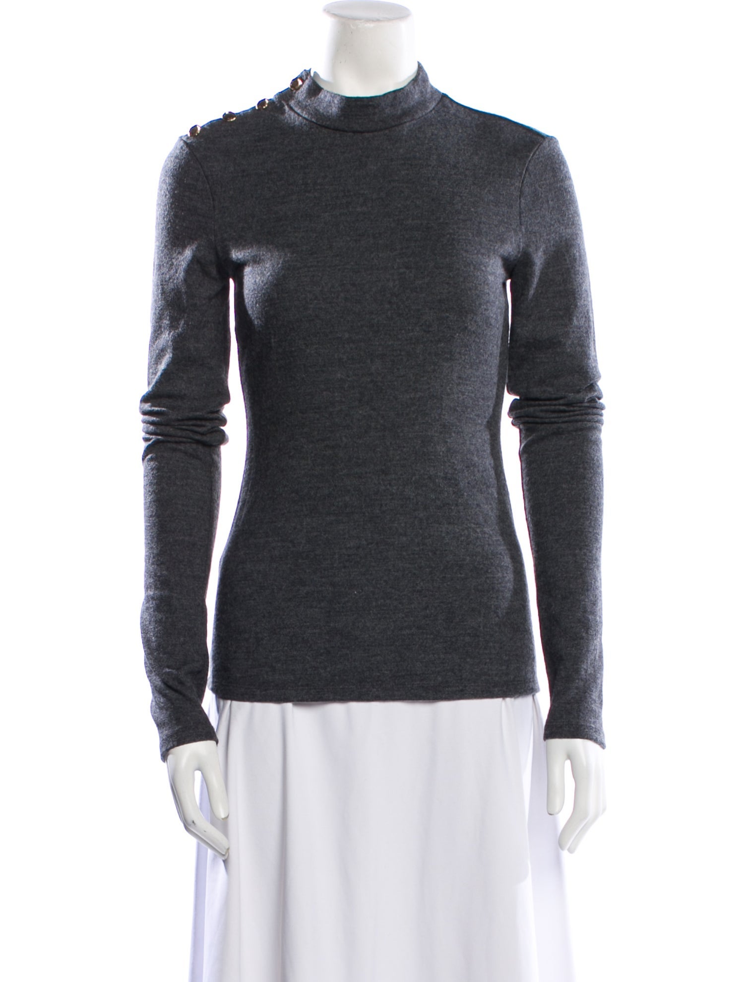 Jason Wu Mock Neck Long Sleeve Sweatshirt