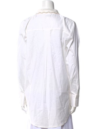 Jason Wu Long Sleeve Button-Up Top