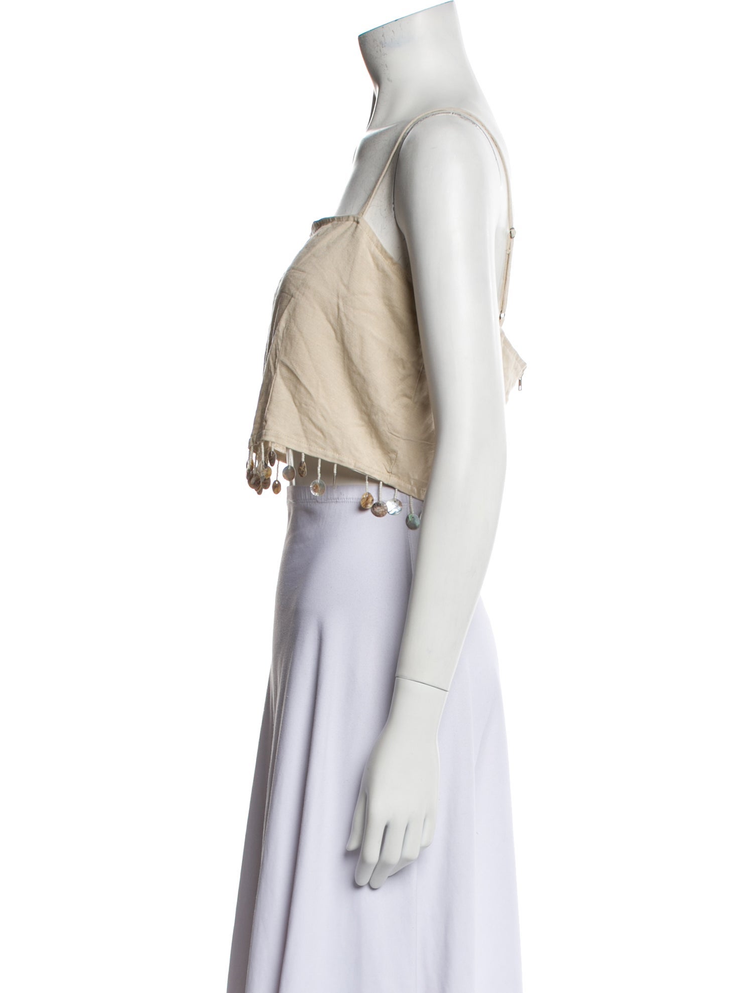 Jason Wu Square Neckline Sleeveless Crop Top