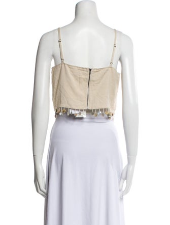 Jason Wu Square Neckline Sleeveless Crop Top