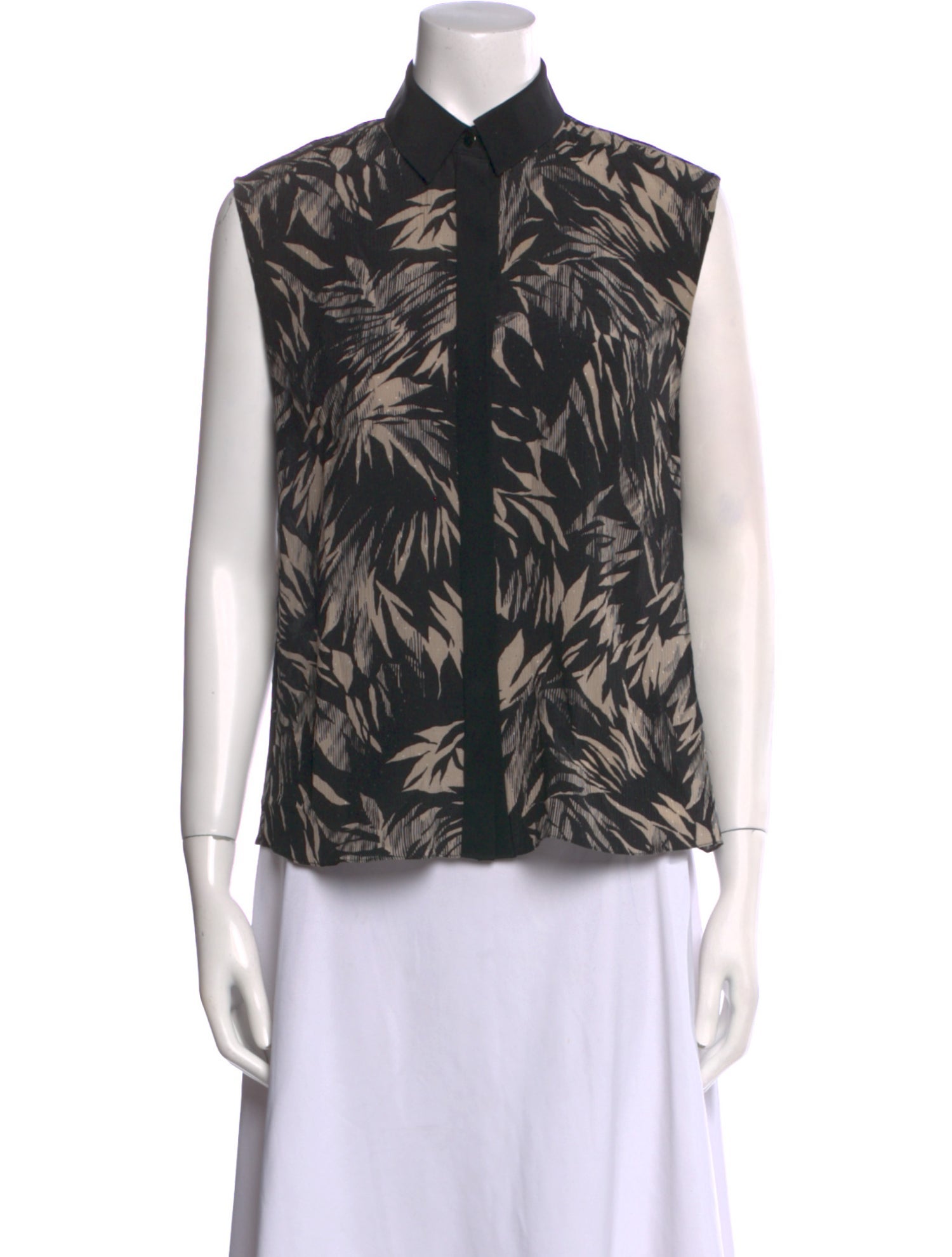 Jason Wu Silk Printed Button-Up Top
