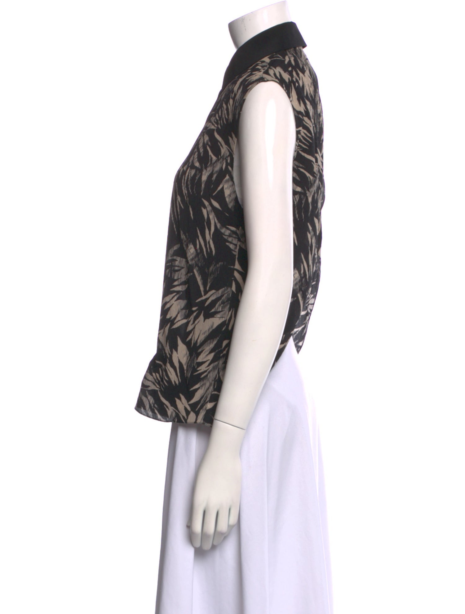 Jason Wu Silk Printed Button-Up Top