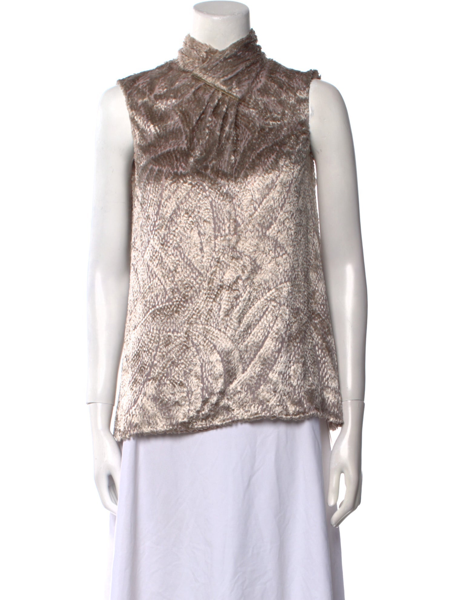 Jason Wu Mock Neck Sleeveless Top